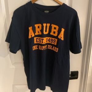 Aruba One Happy Island Short Sleeve Navy T-Shirt - Men’s Size XL